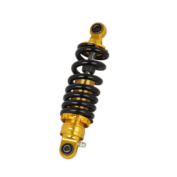 280mm-320mm Adjustable Motorcycle Rear Shock Absorber, Full Gold Body, Black Coil Spring, Dual Eyelet Mount for 150cc-300cc Motorcycle thumbnail 2