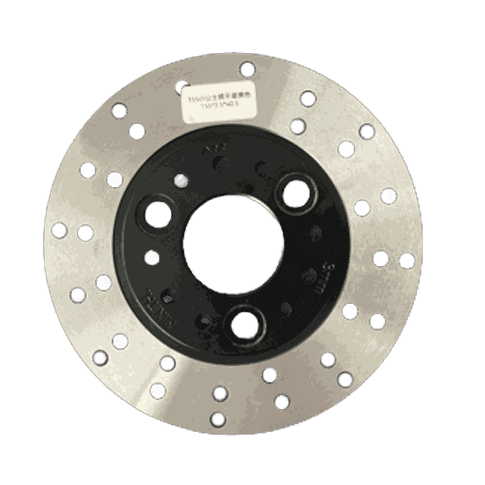 155mm Motorcycle Brake Disc Rotor, Black Center, Stainless Steel Ventilated, for 125cc Scooter