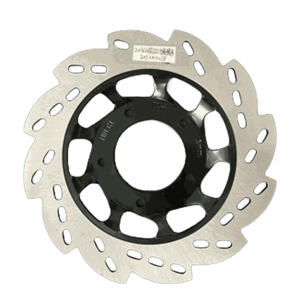194mm Perforated Motorcycle Brake Disc Rotor, 4‑Hole Black Hub Floating Brake Rotor for Scooter - Motorcycle Parts Manufacturer MOTOKS