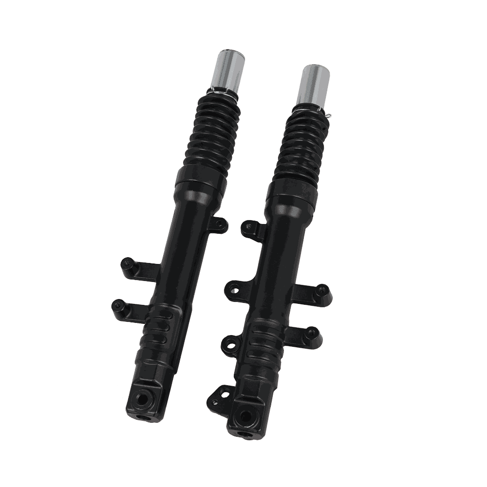 Dirt Bike Front Fork Suspension with Dust Boot (Gloss Black, Multi-Mount) - Motorcycle Parts Manufacturer MOTOKS