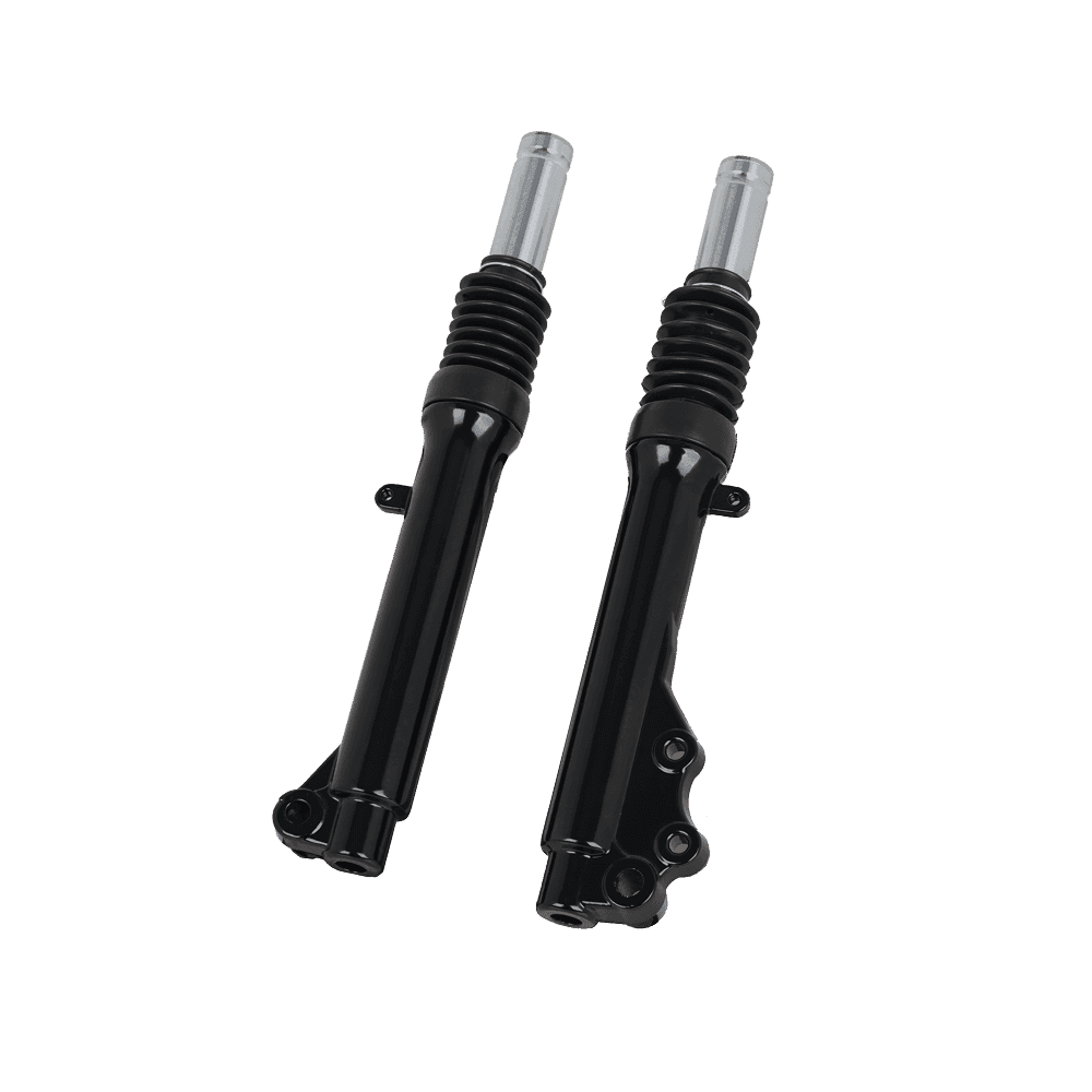 Sharp Bottom Front Fork Suspension with Dust Boot (Gloss Black) - Motorcycle Parts Manufacturer MOTOKS