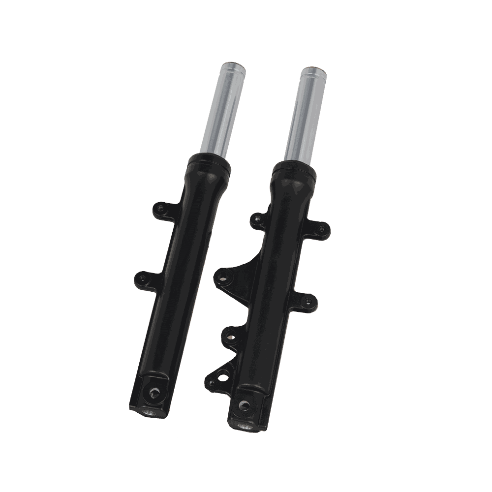 Asymmetric Disc Brake Front Fork Suspension (Matte Black) - Motorcycle Parts Manufacturer MOTOKS