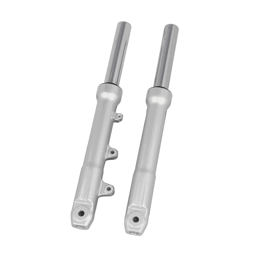 Dual Mounting Ear Front Fork Suspension (Silver) - Motorcycle Parts Manufacturer MOTOKS