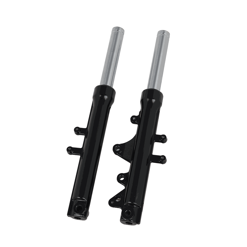 Side-Mount Disc Brake Front Fork Suspension (Gloss Black) - Motorcycle Parts Manufacturer MOTOKS