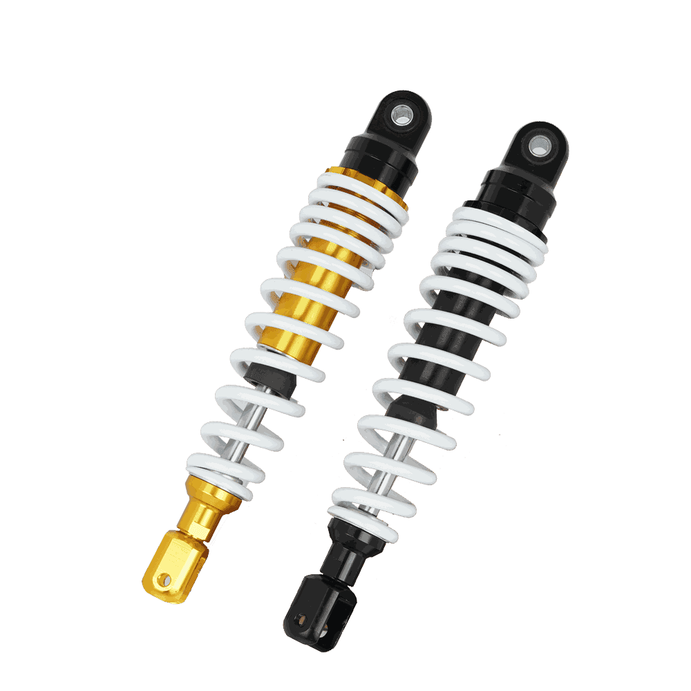 280mm/320mm Motorcycle Rear Shock Absorber, White Coil Spring, Gold/Black Cylinder, Universal for 125cc-250cc Scooter Dirt Bike