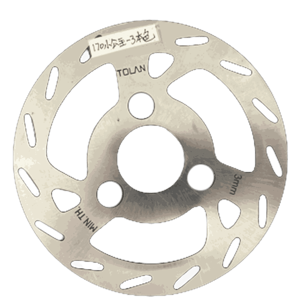 170mm Motorcycle Brake Disc Rotor, TOLAN Brand, Stainless Steel Ventilated, for 125cc-150cc Scooter - Motorcycle Parts Manufacturer MOTOKS