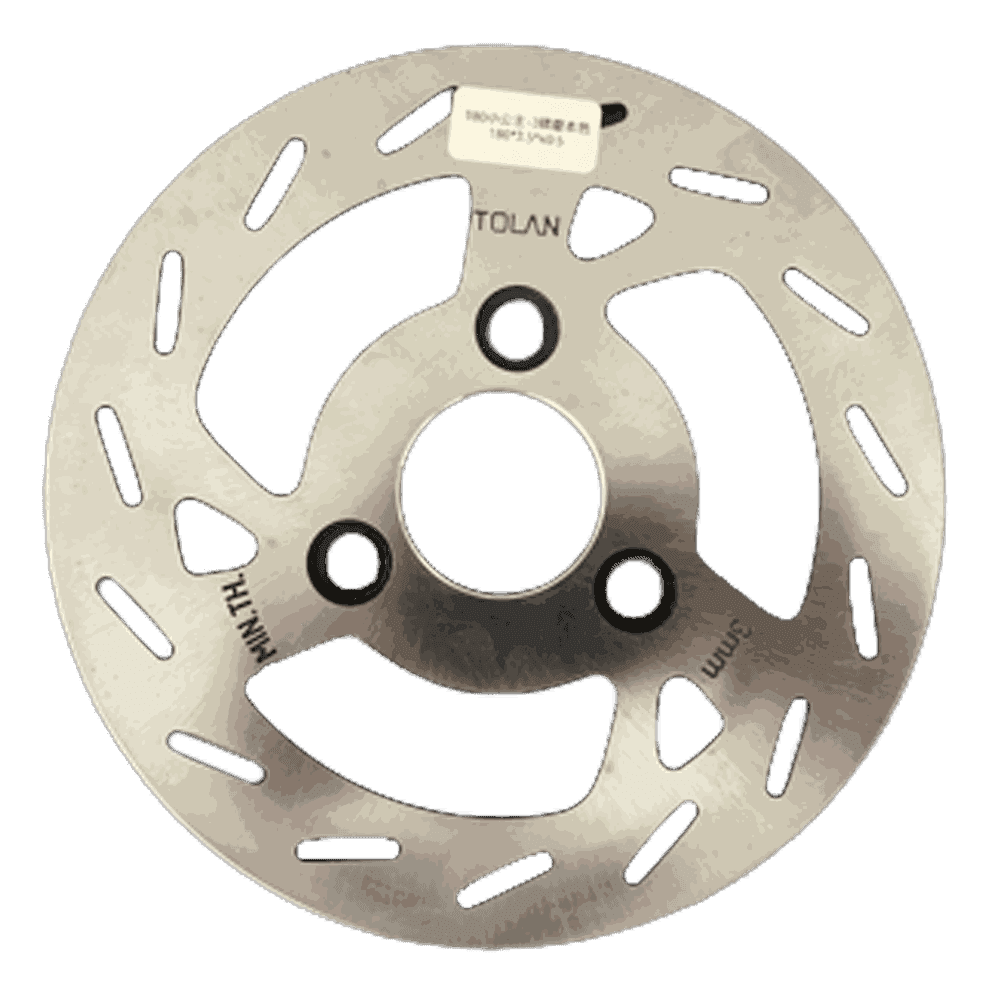 180mm Motorcycle Brake Disc Rotor, Black Center, 40.5mm Center Hole, Stainless Steel Ventilated, for 125cc-150cc Scooter - Motorcycle Parts Manufacturer MOTOKS