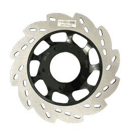 194mm Perforated Motorcycle Brake Disc Rotor, 4‑Hole Black Hub Floating Brake Rotor for Scooter thumbnail 2