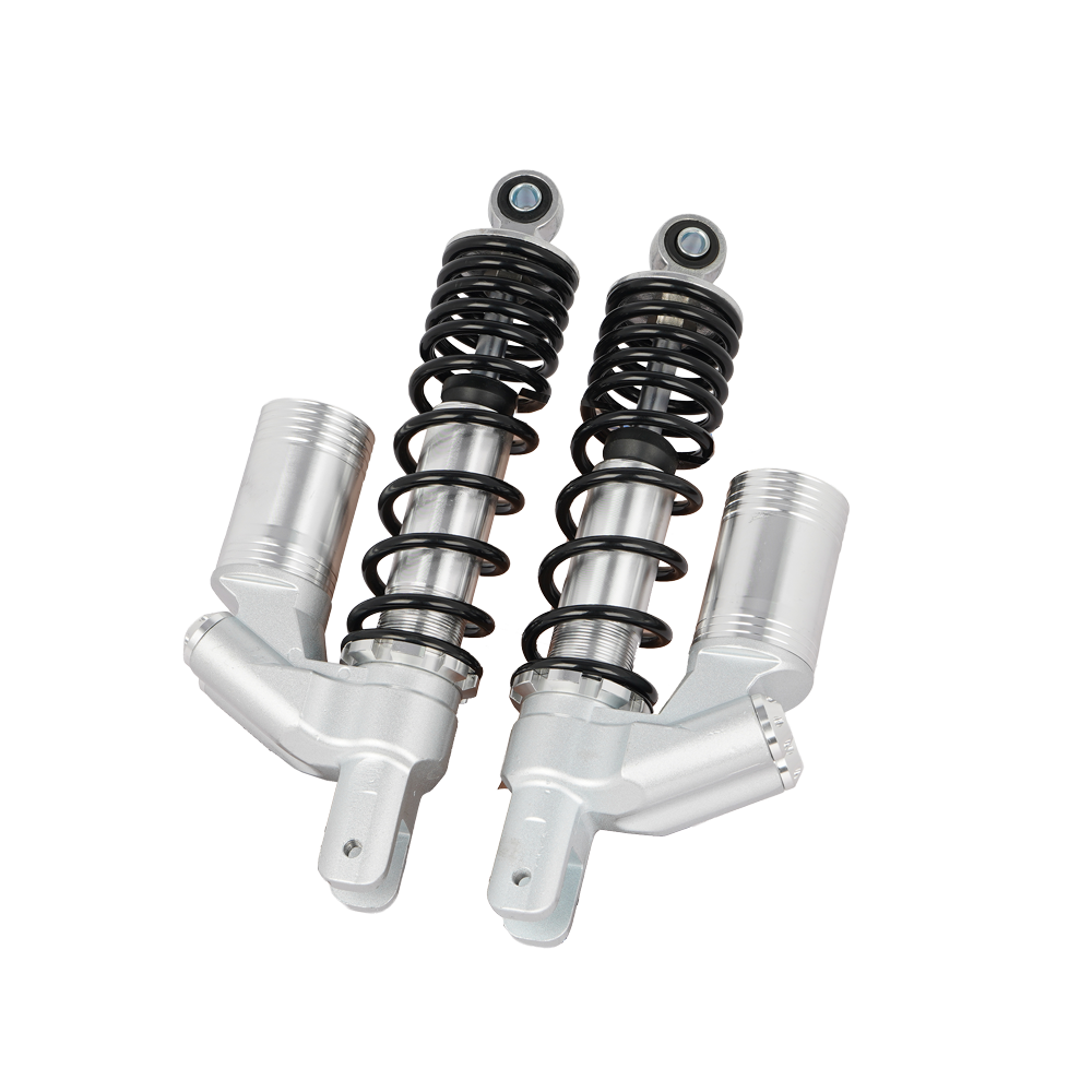 320mm Motorcycle Rear Shock Absorber, Silver Body, Black Coil Spring, Eyelet + Clevis Mount, Universal for 125cc-200cc Scooter - η»θεΎ 8