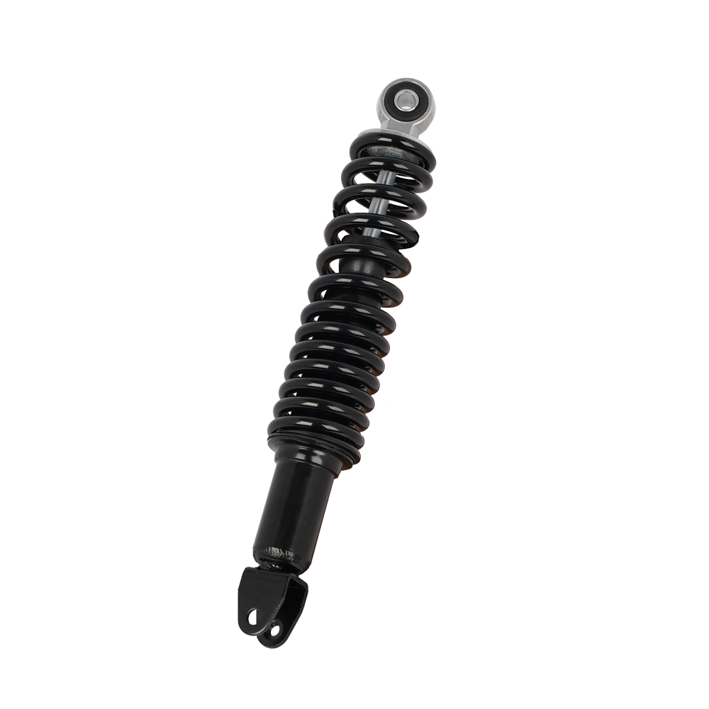 320mm Motorcycle Rear Shock Absorber, Red Coil Spring, Silver Body, Eyelet + Clevis Mount, Universal for 125cc-200cc Scooter - η»θεΎ 1