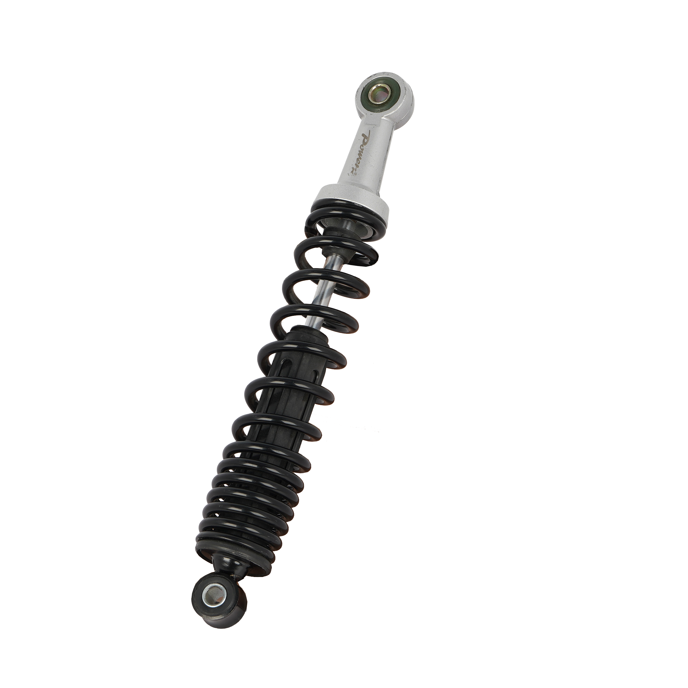 320mm Motorcycle Rear Shock Absorber, Red Coil Spring, Silver Body, Eyelet + Clevis Mount, Universal for 125cc-200cc Scooter - η»θεΎ 2