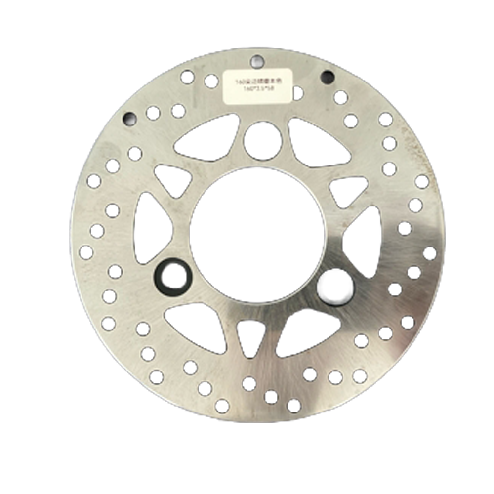 160mm Motorcycle Brake Disc Rotor, Full Silver, Stainless Steel Ventilated, for 125cc Scooter - η»θεΎ 5