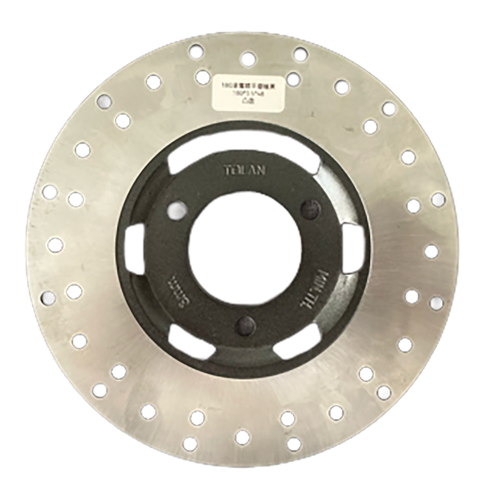 180mm Motorcycle Brake Disc Rotor, Black Center, 3-Hole Mount, Stainless Steel Ventilated, for 150cc-200cc Motorcycle thumbnail 2