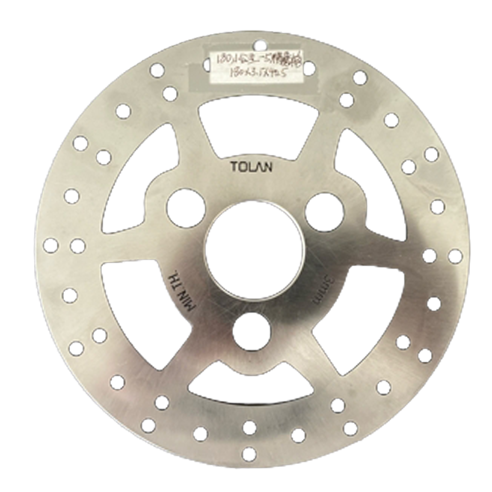 180mm Motorcycle Brake Disc Rotor, Black Center, 3-Hole Mount, Stainless Steel Ventilated, for 150cc-200cc Motorcycle - η»θεΎ 6