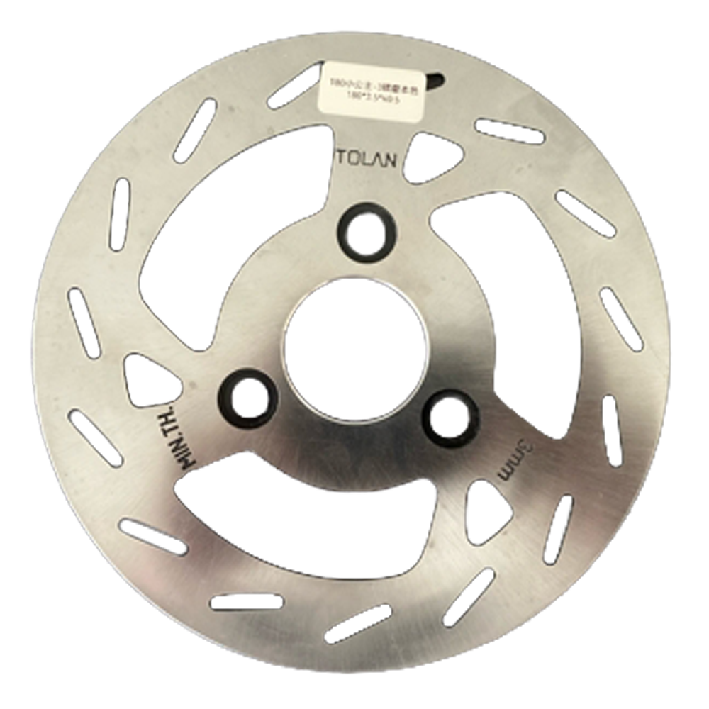 180mm Motorcycle Brake Disc Rotor, Black Center, 40.5mm Center Hole, Stainless Steel Ventilated, for 125cc-150cc Scooter thumbnail 1