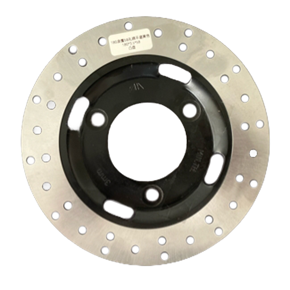 180mm Motorcycle Brake Disc Rotor, Black Center, 40.5mm Center Hole, Stainless Steel Ventilated, for 125cc-150cc Scooter - 细节图 3
