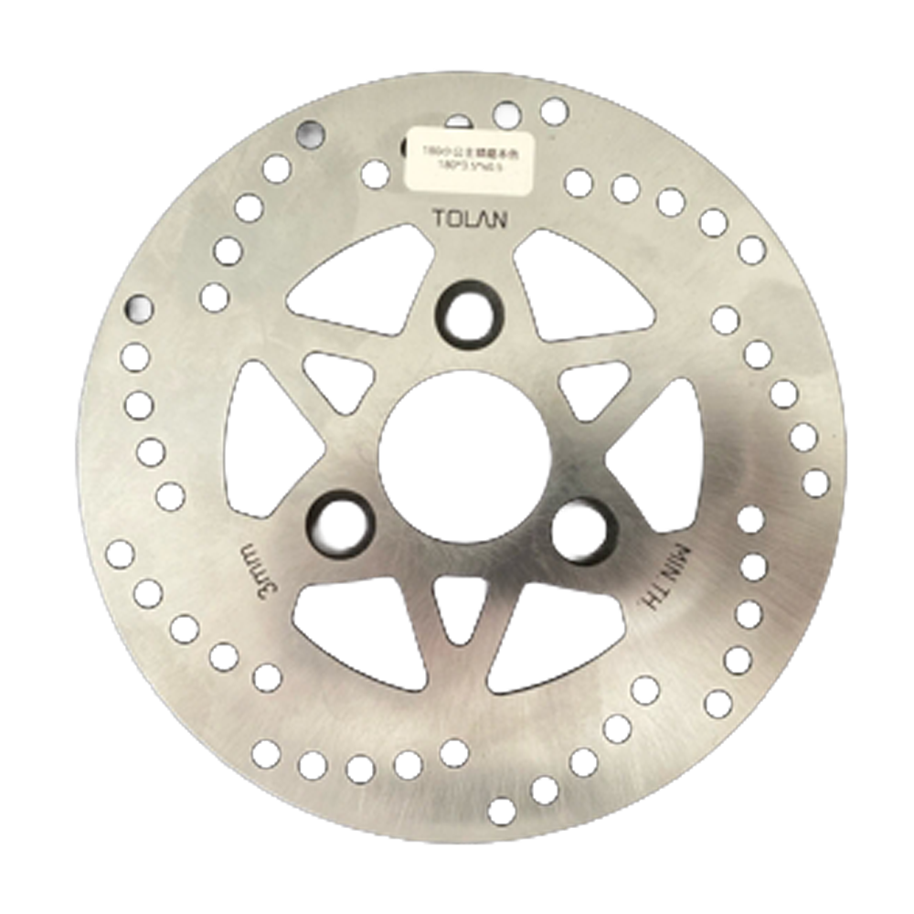 180mm Motorcycle Brake Disc Rotor, TXGS Brand, 3-Hole Flame Hollow, Stainless Steel Ventilated, for 125cc-150cc Sport Scooter - η»θεΎ 7