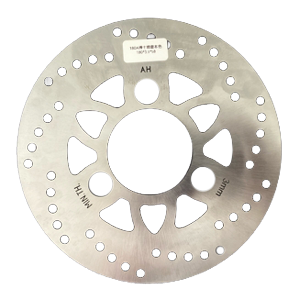 180mm Motorcycle Brake Disc Rotor, Black Center, 3-Hole Mount, Stainless Steel Ventilated, for 125cc-150cc Scooter - η»θεΎ 3