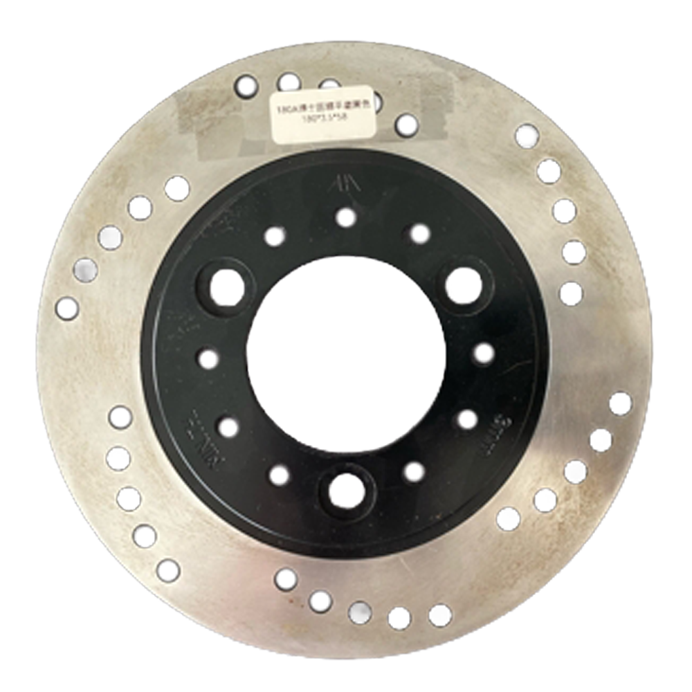 180mm Motorcycle Brake Disc Rotor, Black Center, 3-Hole Mount, Stainless Steel Ventilated, for 125cc-150cc Scooter - η»θεΎ 5